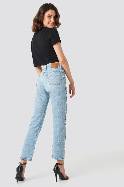 Shop Levi's 501 Crop Jeans - Blue In Dibs W/ Tape