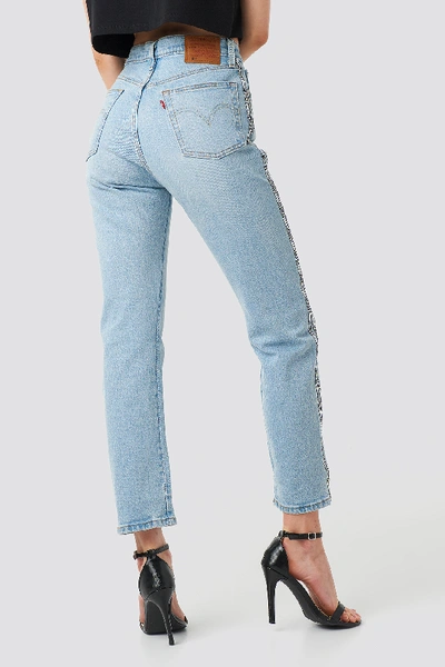 Shop Levi's 501 Crop Jeans - Blue In Dibs W/ Tape