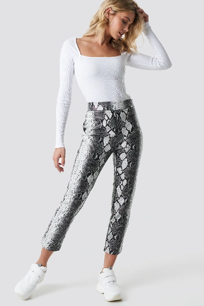 Shop Anna Nooshin X Na-kd Straight Snake Pants - Multicolor