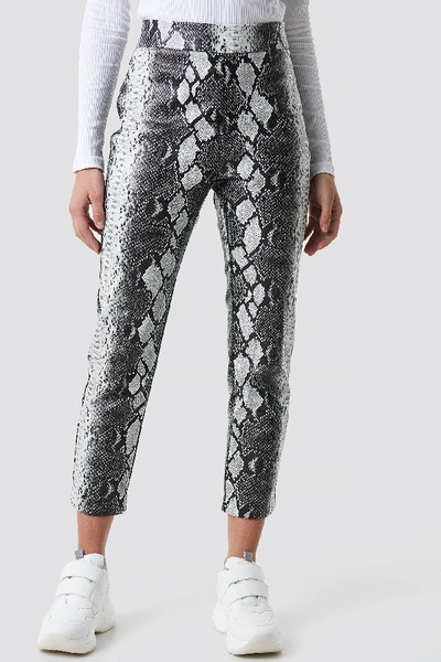 Shop Anna Nooshin X Na-kd Straight Snake Pants - Multicolor