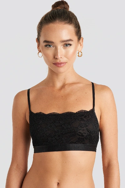 Shop Na-kd Bandeau Lace Bra Black