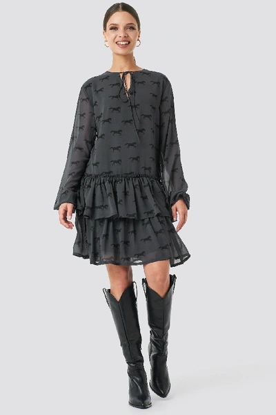 Shop Na-kd Giddy Up Printed Short Dress - Black