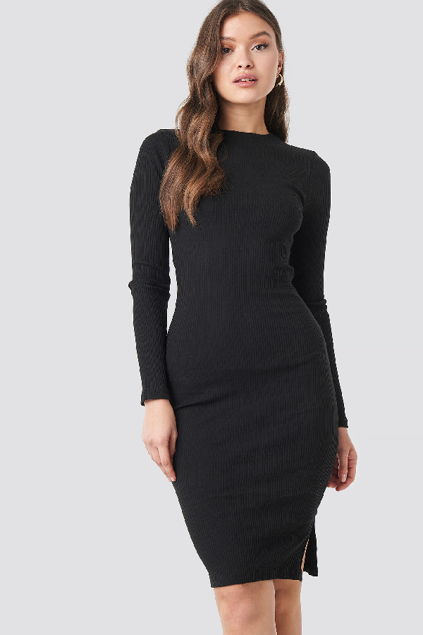 ribbed jersey dress
