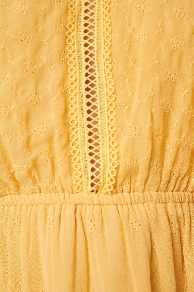 Shop Na-kd Lace-up Back Mini Dress - Yellow In Light Yellow