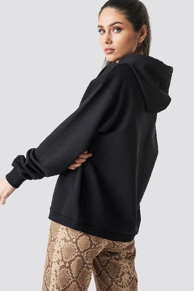 Shop Anna Nooshin X Na-kd Straight Shape Oversized Hoodie - Black