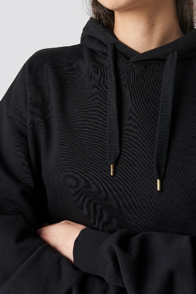 Shop Anna Nooshin X Na-kd Straight Shape Oversized Hoodie - Black