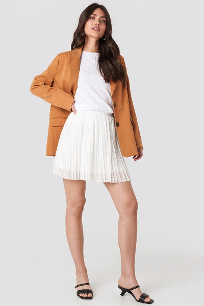 Shop Na-kd Mini Pleated Skirt White In Off White