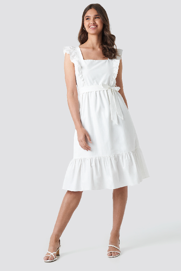frilly white dress