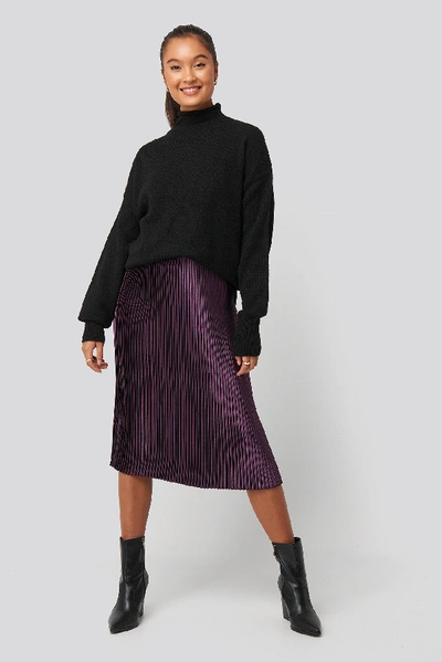 Na-kd Shiny Pleated Skirt - Purple In Dark Purple | ModeSens