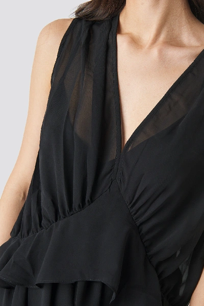 Shop Na-kd Short Chiffon Dress - Black