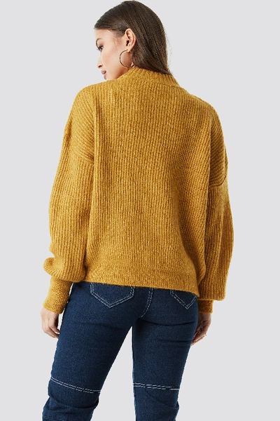 Shop Chloé High Neck Knitted Sweater - Yellow