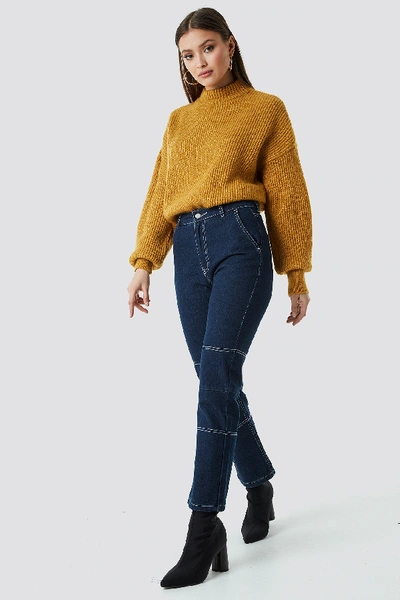 Shop Chloé High Neck Knitted Sweater - Yellow