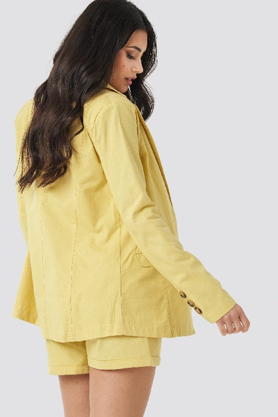 Shop Trendyol Yol Pocket Detailed Jacket - Yellow In Mustard