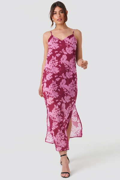 Shop Trendyol Wos Flower Patterned Dress - Multicolor In Purple