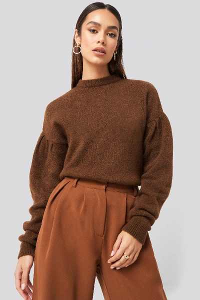 Shop Hanna Weig X Na-kd Drop Shoulder Pullover - Brown