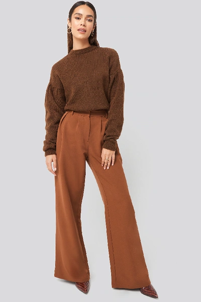 Shop Hanna Weig X Na-kd Drop Shoulder Pullover - Brown