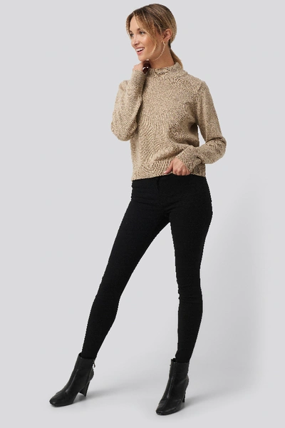 Shop Pamela X Na-kd Recycled High Neck Sweater - Beige