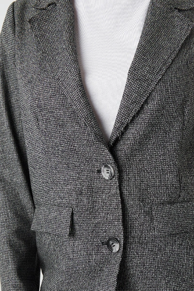 Shop Na-kd Dogtooth Raw Edge Blazer - Grey