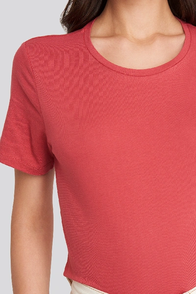 Shop Na-kd Basic Tee - Red In Washed Red