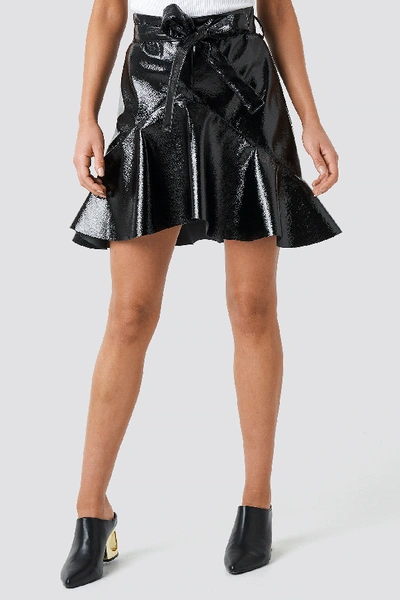 Shop Chloé Flared Patent Mini Skirt - Black