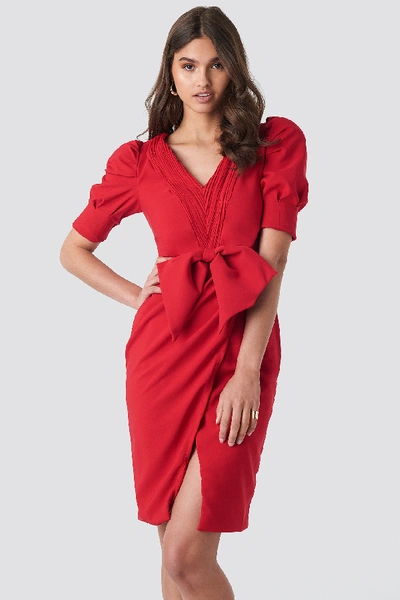 Shop Trendyol Bow Detailed Dress Red