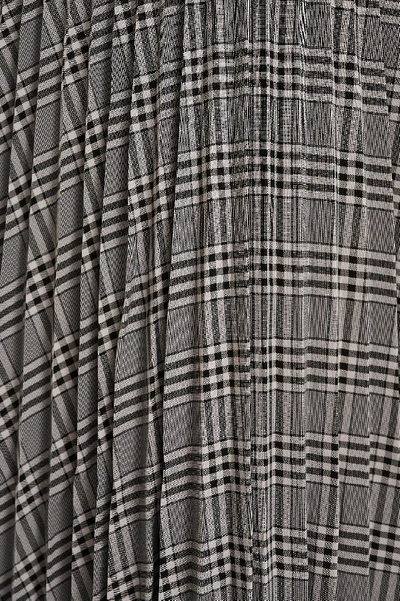 Shop Na-kd Classic Plaid Pleated Midi Skirt - Grey In Black/white Check