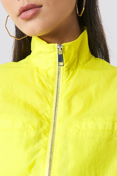 Shop Anna Nooshin X Na-kd Front Zip Track Jacket Green In Lime