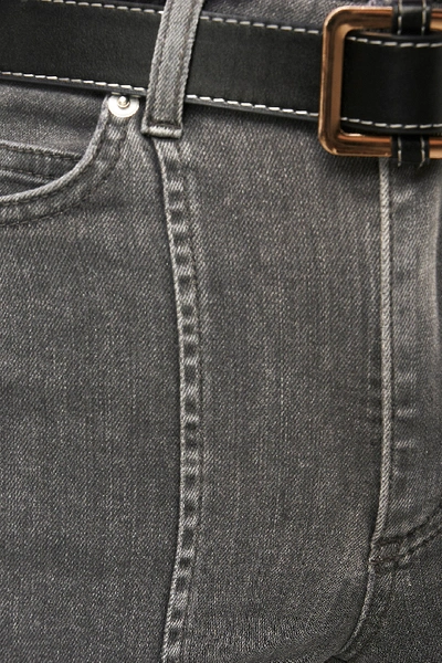 Shop Afj X Na-kd Seam Detail Flare Jeans Grey In Light Grey