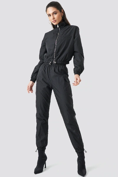 Shop Anna Nooshin X Na-kd Front Zip Track Jacket Black