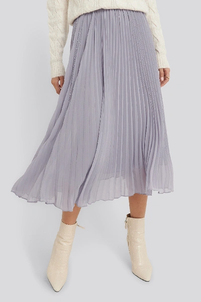 Shop Na-kd Ankle Length Pleated Skirt - Purple