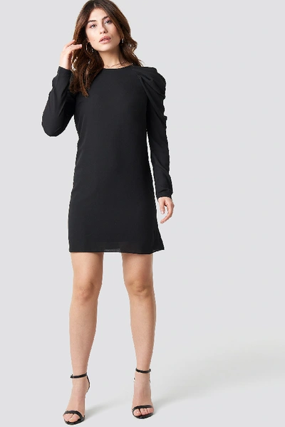 Shop Trendyol Ruffle Sleeve Mini Dress - Black