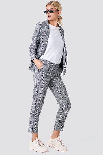 Shop Rut & Circle Check Piping Pant - Grey In Grey Comb