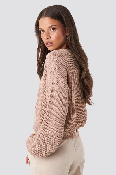 Na-kd Volume Sleeve Cardigan Pink | ModeSens