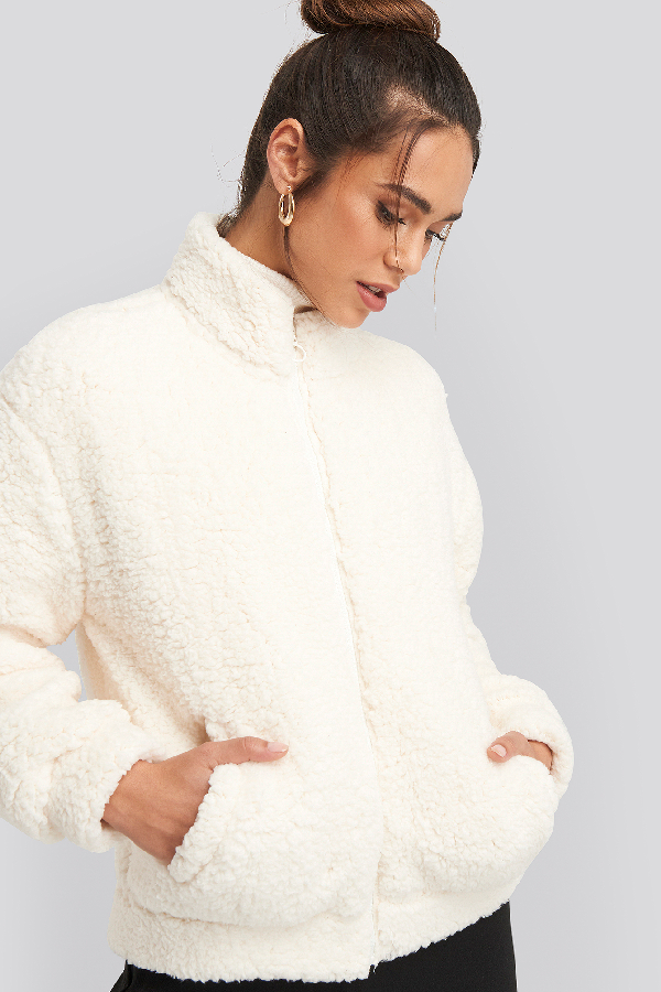 teddy zip up sweater