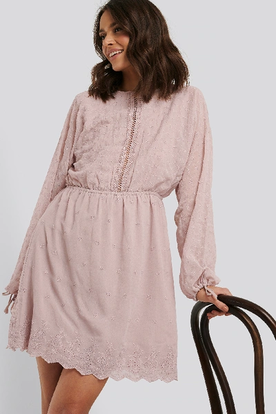 Shop Na-kd Lace-up Back Mini Dress - Pink In Powder Pink