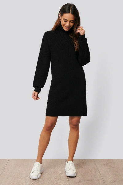 Shop Anika Teller X Na-kd High Neck Oversized Long Knit - Black