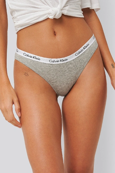 Shop Calvin Klein Bikini Cotton Panties 3-pack Multicolor In Bubblegum/white/grey Heather