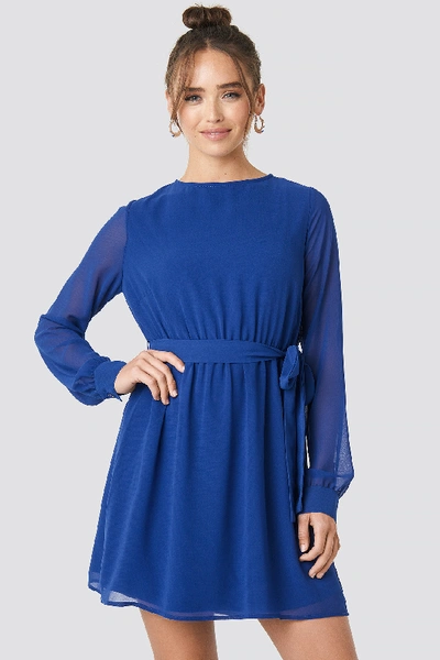 Shop Na-kd Chiffon Dress - Blue