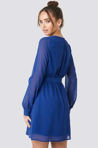 Shop Na-kd Chiffon Dress - Blue