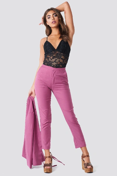 Na-kd High Waist Suit Pants - Pink In Purple Rose | ModeSens
