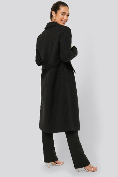 Shop Misslisibell X Na-kd Sleeve Slit Coat Black