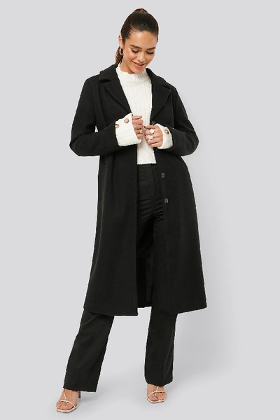 Shop Misslisibell X Na-kd Sleeve Slit Coat Black
