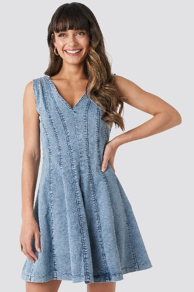 Shop Trendyol Denim Mini Dress Blue
