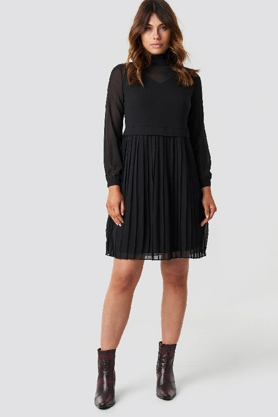 Shop Trendyol Pleated Midi Dress - Black