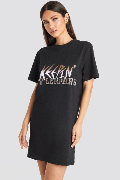 Shop Karo Kauer X Na-kd Keepin It T-shirt Dress - Black