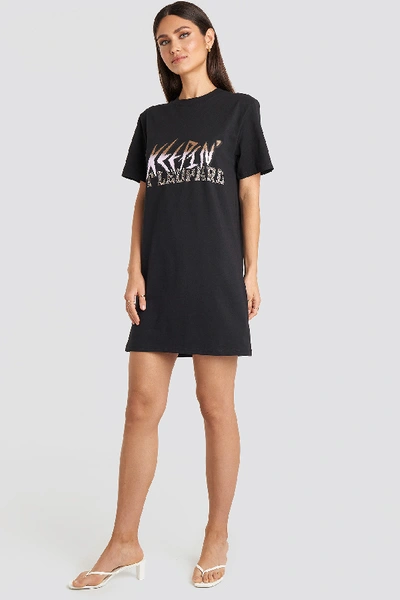 Shop Karo Kauer X Na-kd Keepin It T-shirt Dress - Black