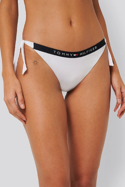 Tommy Hilfiger Cheeky Side Tie Bikini Bottom White | ModeSens