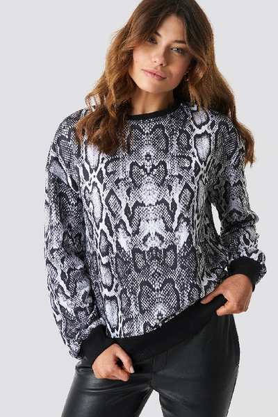 Shop Na-kd Snake Oversize Sweatshirt - Multicolor