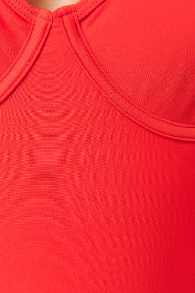 Shop Erica Kvam X Na-kd Cup Detail Swimsuit Red