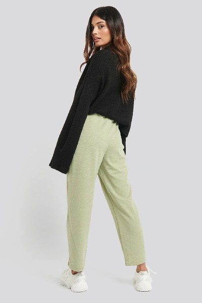 Shop Na-kd Basic Slip Pants - Green In Light Khaki